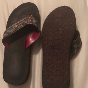 Coach flip flops
